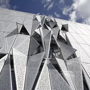 3D aluminum curtain wall morden design