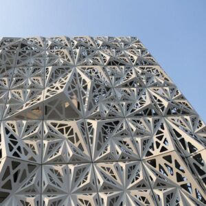 3D aluminum facade panel application