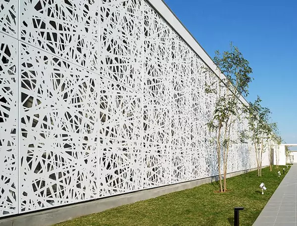Exterior decorative aluminum panels wall design