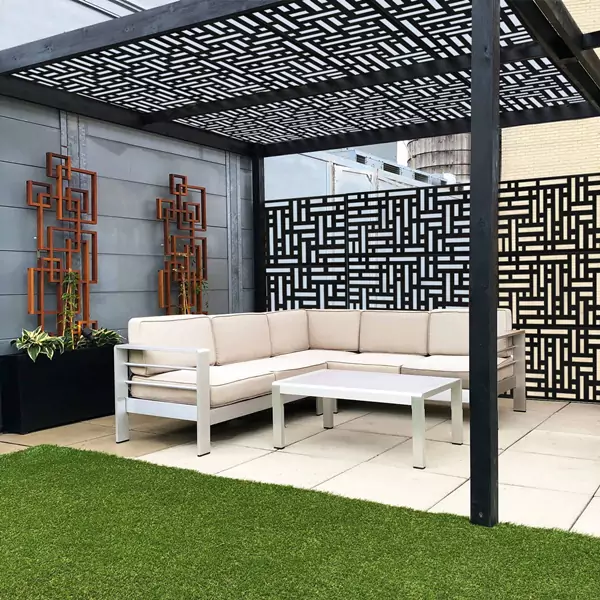 exterior decorative aluminum panels pegola