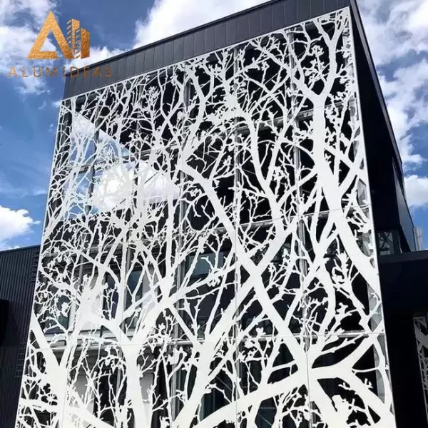 Laser cut perforated metal panels