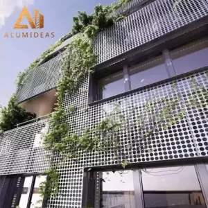 Foglio metallico perforato con rivestimento in polvere per facciata dell'edificio educativo