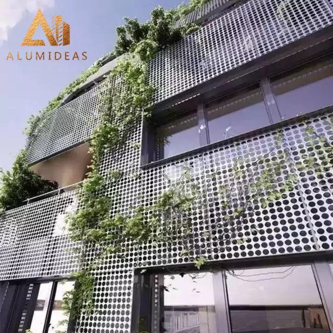 Tôle perforée enduite de poudre pour façade de bâtiment éducatif