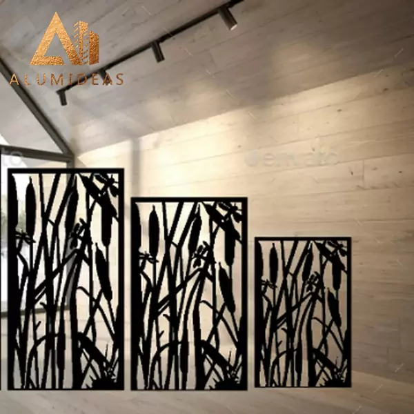 Decorative metal railing panels