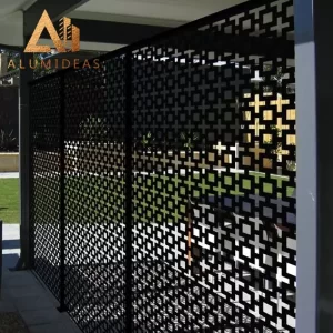 Metal privacy screen panel