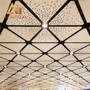 Perforated aluminum ceiling panels