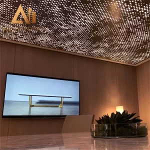 Perforated aluminum ceiling tiles