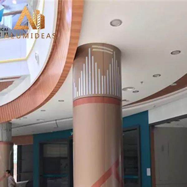 Round pillar cladding column