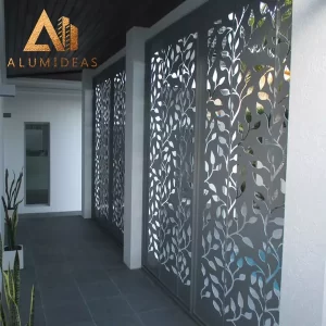 Sichtschutz aus Aluminium für den Außenbereich