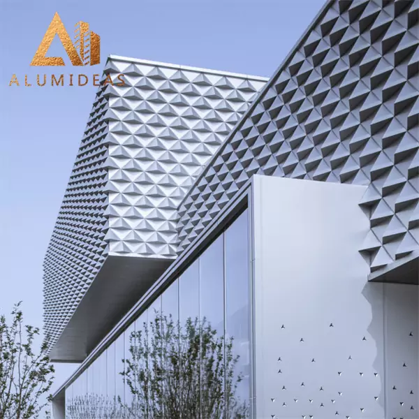 Fachada de pared de edificio de aluminio