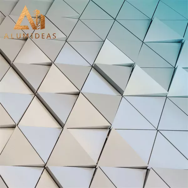 Aluminum cladding panel triangle