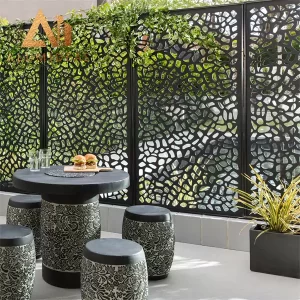 Aluminum panel fence
