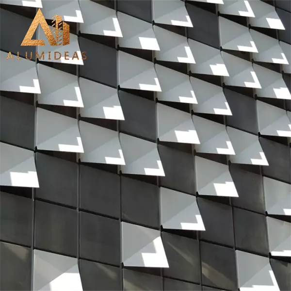 Decorative aluminum exterior wall cladding panels