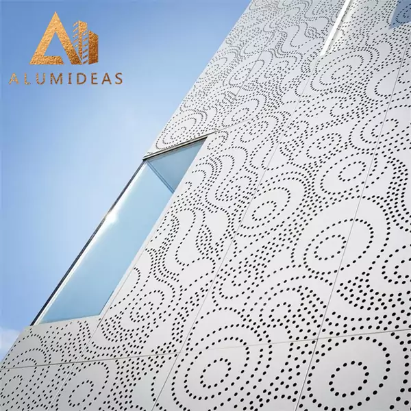 Decorative aluminum perforated wall panels