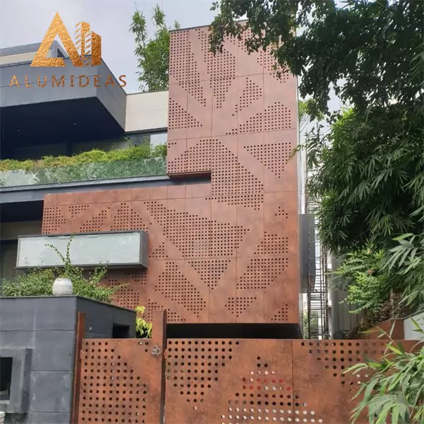 Decorative exterior metal panels