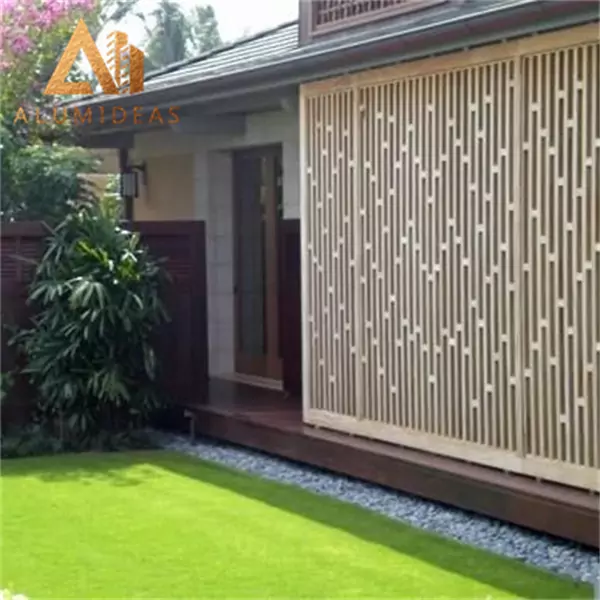 Decorative perforated Pattern aluminum panel fence