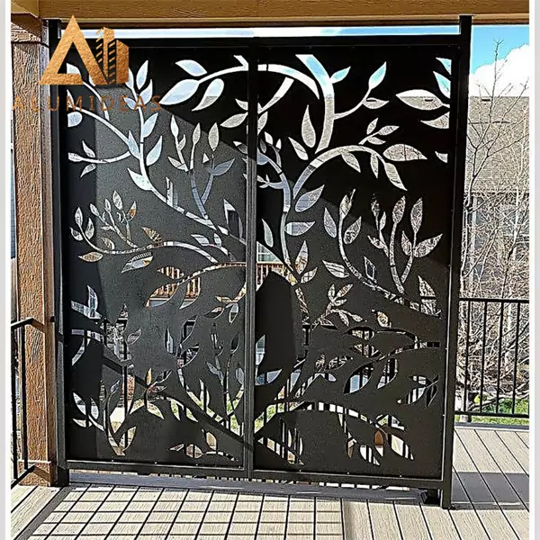 Decorative perforated Pattern metal privacy panels outdoor