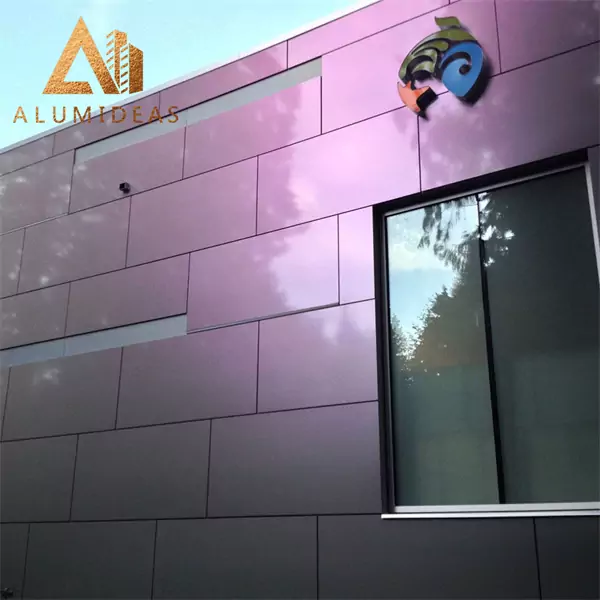 Dinding tirai panel komposit aluminium efek cermin