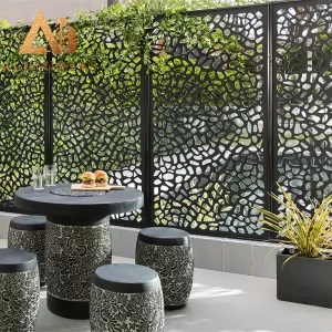 แผงหน้าจอโลหะตกแต่งลวดลายทันสมัย