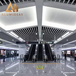 Modern aluminium metal strip ceiling