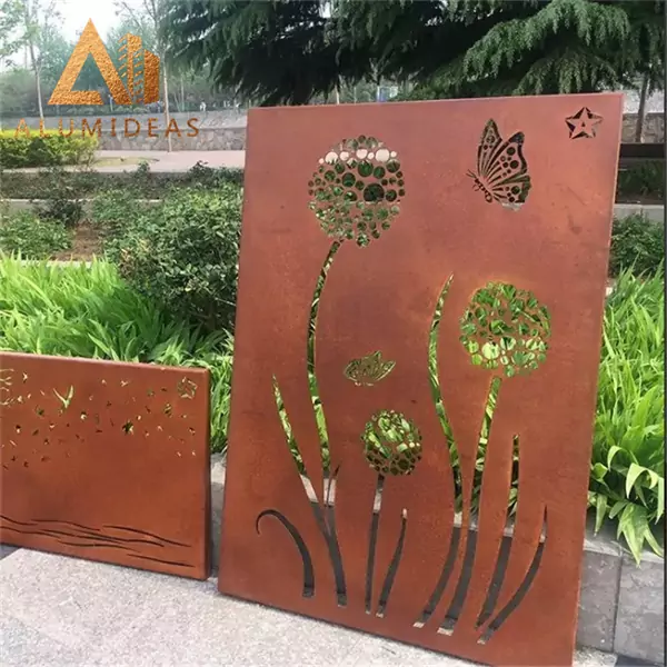 Outdoor metal decorative panels