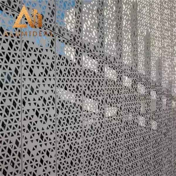 Revestimento PVDF Revestimento de parede em alumínio perfurado