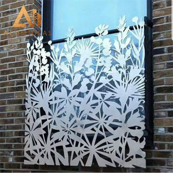 Paneles decorativos de aluminio cortados con láser con patrón perforado