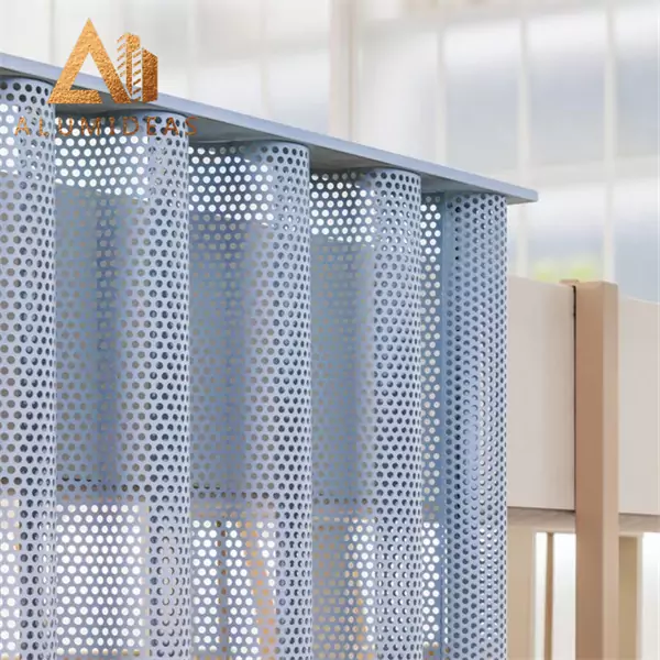 corrugated perforated aluminum panel