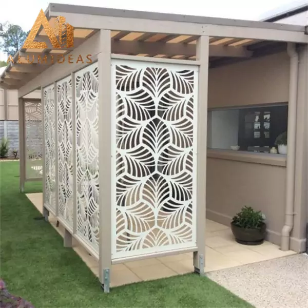 Decorative outdoor privacy panels
