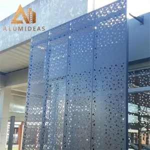 Metal outdoor screen panels
