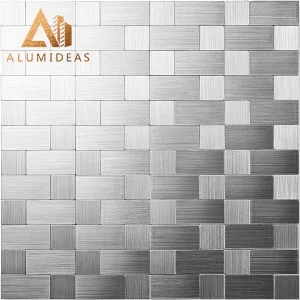 self-adhesive aluminum surface metal mosaic tile sticker