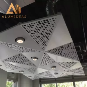 Langit-langit fitur potongan laser dekoratif aluminium