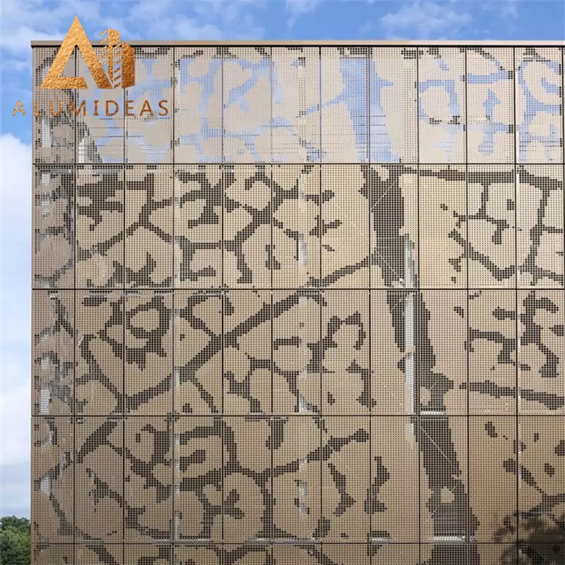 Panneaux muraux décoratifs en aluminium découpés au laser pour mur-rideau