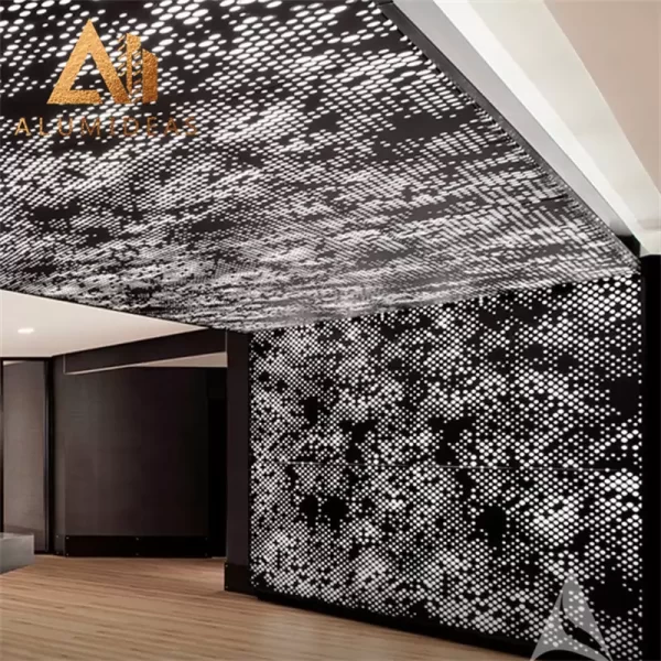 Aluminum perforated interior decoration