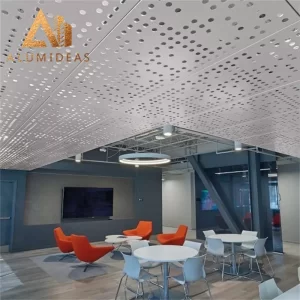Techo de aluminio con diseño moderno para techo de oficina.