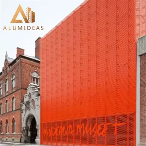 Panel de fachada de edificio de aluminio