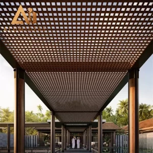 Aluminium grating ceiling