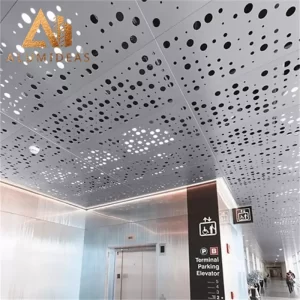 Plafond perforé en aluminium