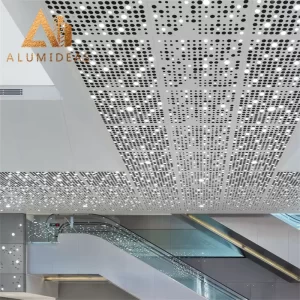 Panneau de plafond perforé en aluminium