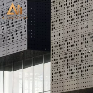 Aluminium perforated panel facade