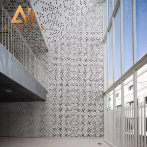 Aluminum facade perforated