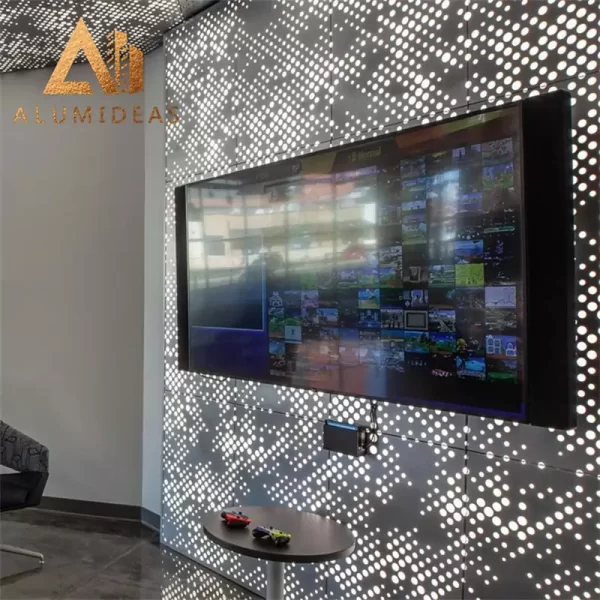 Aluminum interior background wall