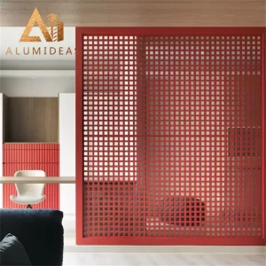 Mampara de panel de celosía de aluminio
