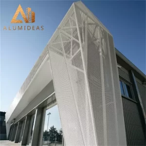 Panel hiasan dinding seni bina berlubang aluminium