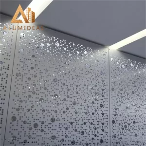 Panel decorativo de lluvia de metal perforado