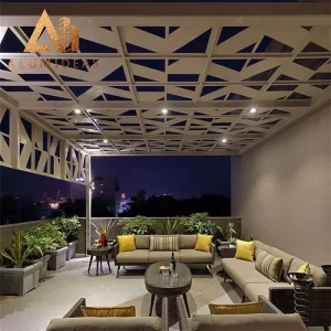 Plafond décoratif intérieur en métal perforé en aluminium