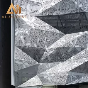 3D panel decorativo revestimiento de pared exterior de metal
