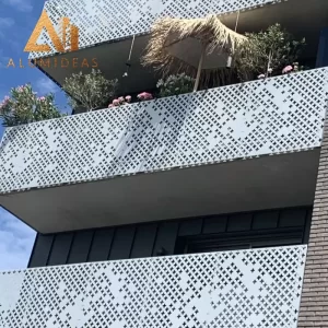 Panneau de clôture sculpté en aluminium pour appartement