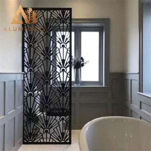 Pantalla metálica de panel divisorio cortado con láser decorativo de aluminio