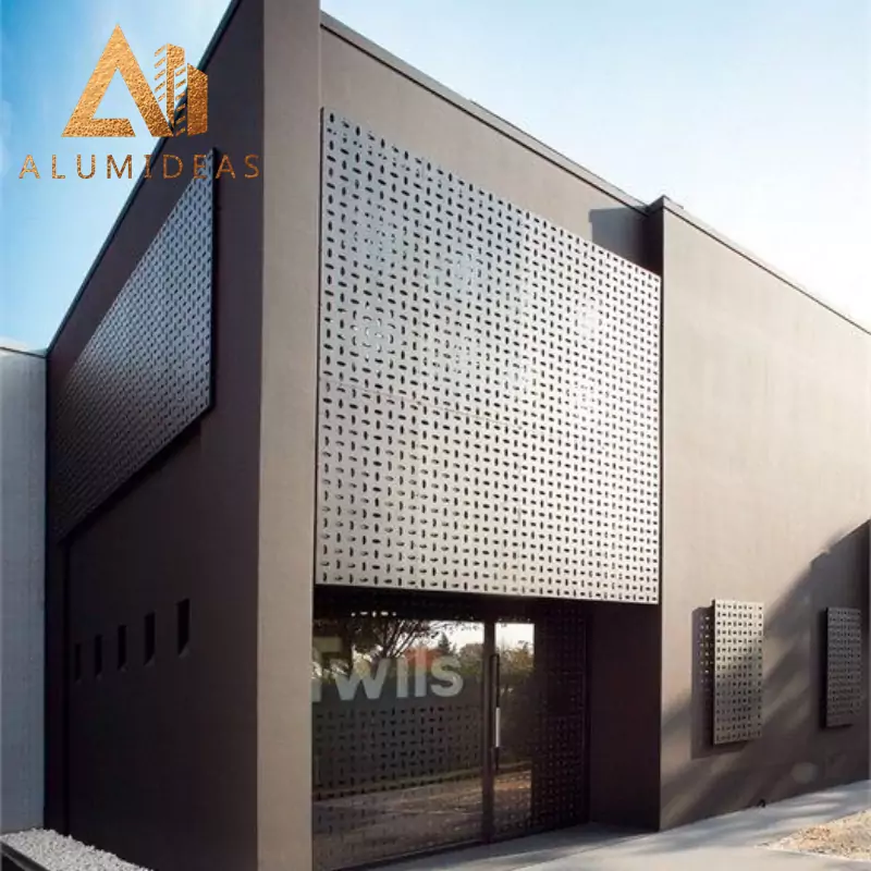Façade en aluminium pour décoration de maison ou de centre commercial